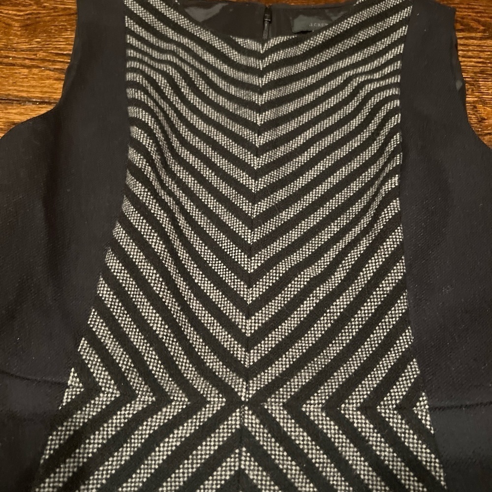 J. Crew Womens Size 0 Tweed Chevron Wool Blend Dress - Picture 4 of 4